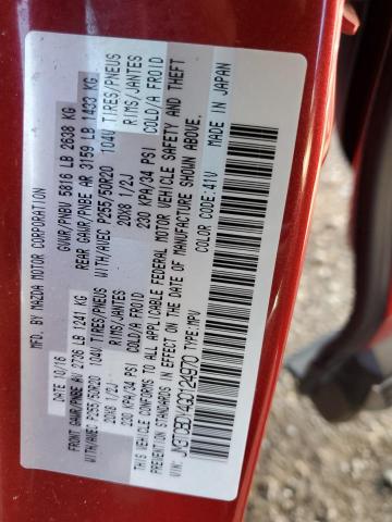 JM3TCBDY4G0124970 - 2016 MAZDA CX-9 GRAND TOURING RED photo 13