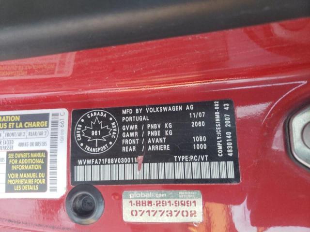 WVWFA71F88V030011 - 2008 VOLKSWAGEN EOS LUX 红色 照片 13