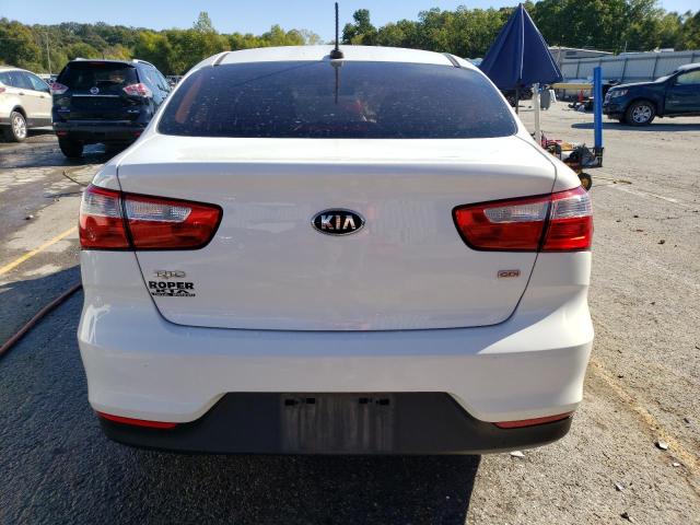 KNADM4A38G6620993 - 2016 KIA RIO LX WHITE photo 6