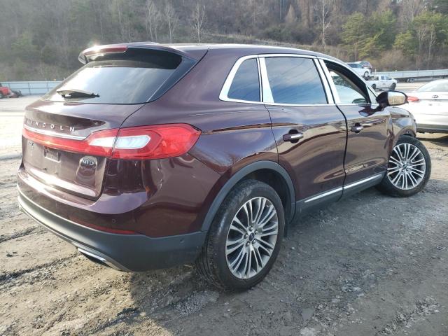 2LMPJ8LR9HBL25079 - 2017 LINCOLN MKX RESERVE BURGUNDY photo 3