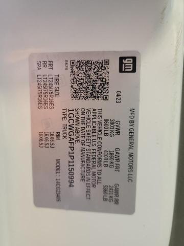 1GCWGAFP1P1150994 - 2023 CHEVROLET EXPRESS G2 WHITE photo 13