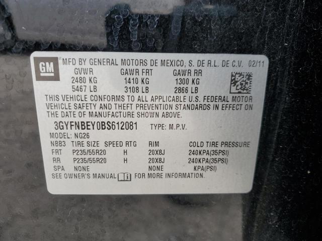 3GYFNBEY0BS612081 - 2011 CADILLAC SRX PERFORMANCE COLLECTION Қара фото 13