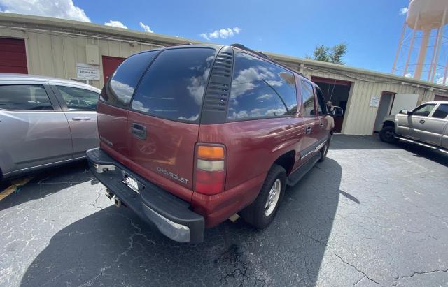 1GNFK16Z92J148636 - 2002 CHEVROLET SUBURBAN K1500 MAROON photo 4