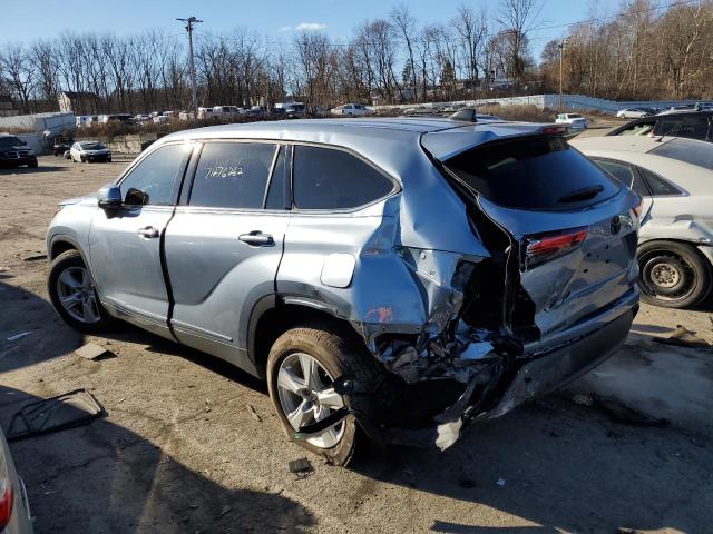 5TDBZRBHXNS229568 - 2022 TOYOTA HIGHLANDER L BLUE photo 2