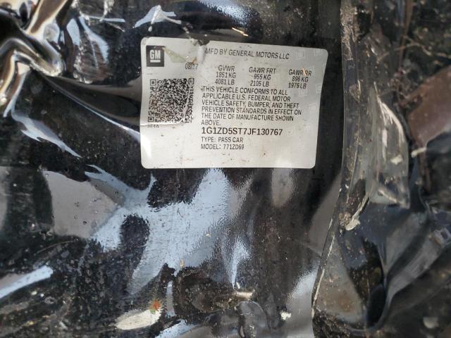 1G1ZD5ST7JF130767 - 2018 CHEVROLET MALIBU LT Negro foto 12