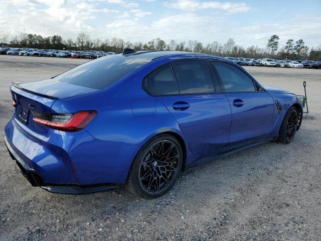 WBS33AY08NFL85884 - 2022 BMW M3 COMPETITION BLUE photo 3