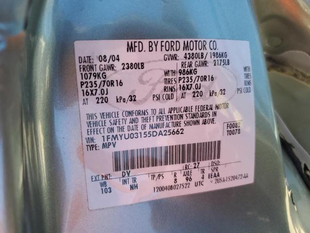 1FMYU03155DA25662 - 2005 FORD ESCAPE XLT GREEN photo 14