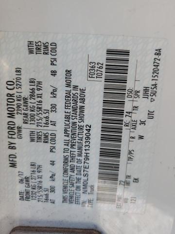 NM0LS7E79H1339042 - 2017 FORD TRANSIT CONNECT XL 双色 照片 13