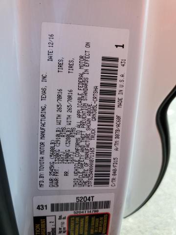 5TFSZ5ANXHX071165 - 2017 TOYOTA TACOMA ACCESS CAB თეთრი ფოტო 12