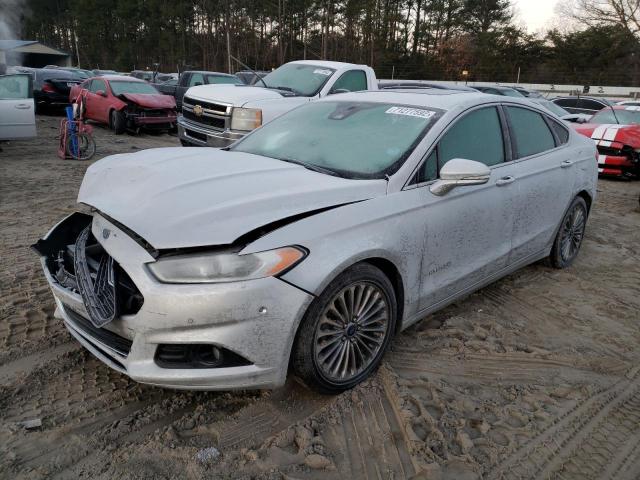 3FA6P0RU2DR318595 - 2013 FORD FUSION TITANIUM HEV SILVER photo 1