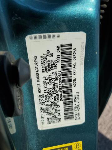 1NXBU4EE7AZ202641 - 2010 TOYOTA COROLLA BASE Grün Foto 12