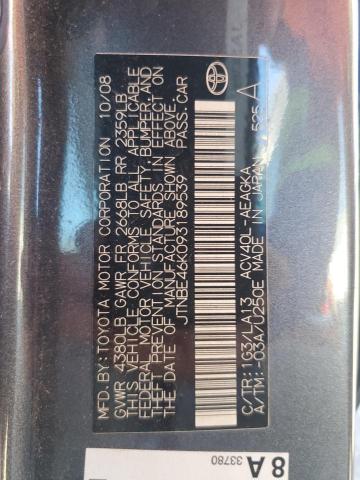 JTNBE46K093189539 - 2009 TOYOTA CAMRY BASE GRAY photo 12