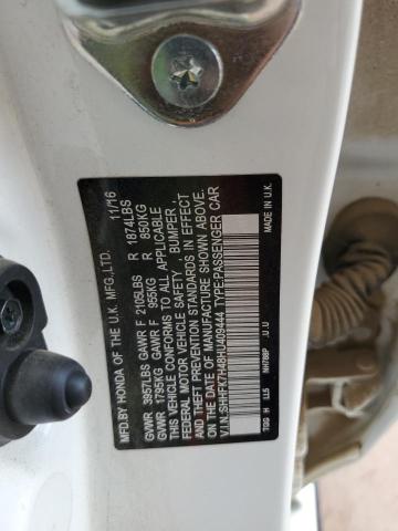 SHHFK7H48HU409444 - 2017 HONDA CIVIC SPORT WHITE photo 12