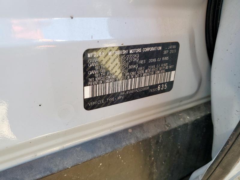 JA4J4VA81RZ020898 - 2024 MITSUBISHI OUTLANDER SE WHITE photo 13