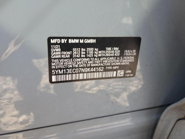 5YM13EC07N9K44162 - 2022 BMW X3 M GRAY photo 14