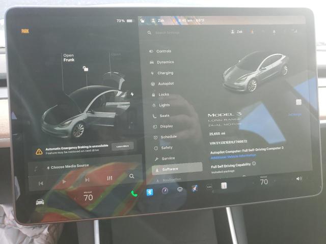 5YJ3E1EB1LF746672 - 2020 TESLA MODEL 3 გრაფიტი ფოტო 9