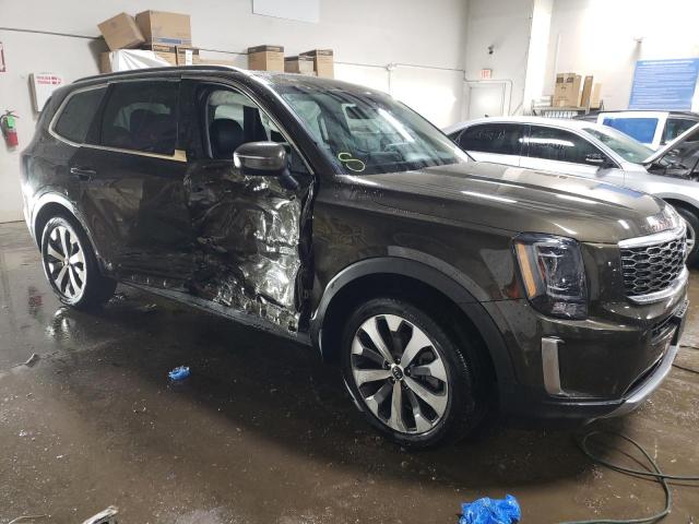 5XYP6DHC4MG167125 - 2021 KIA TELLURIDE S BROWN photo 4