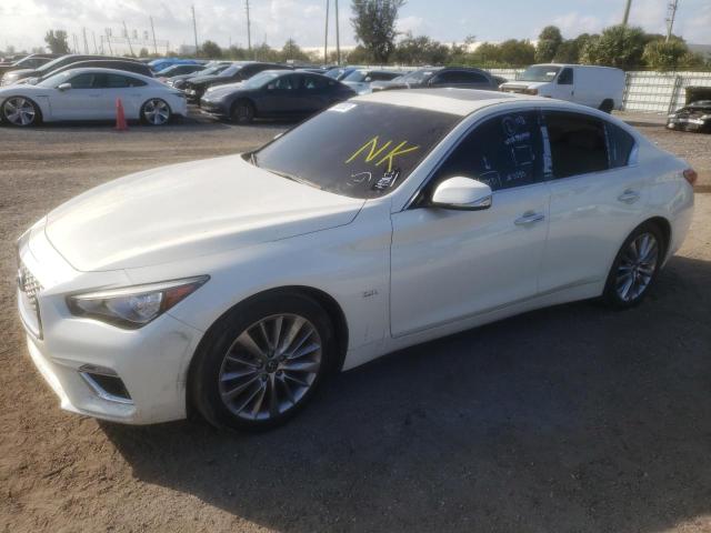 JN1EV7AP6KM540446 - 2019 INFINITI Q50 LUXE WHITE photo 1