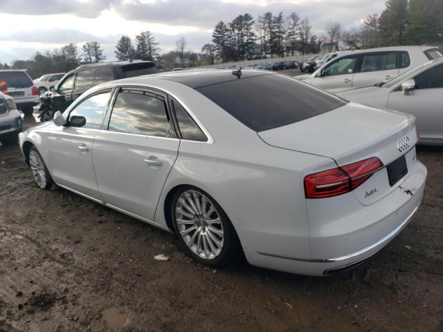 WAU3GAFD9FN028591 - 2015 AUDI A8 L QUATTRO WHITE photo 2