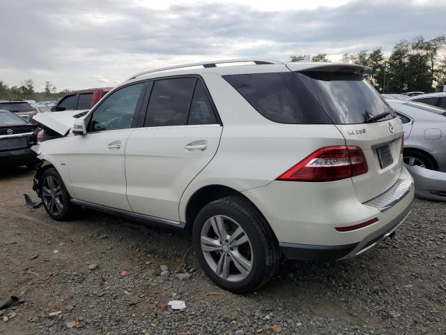 4JGDA5HB9CA041738 - 2012 MERCEDES-BENZ ML 350 4MATIC WHITE photo 2