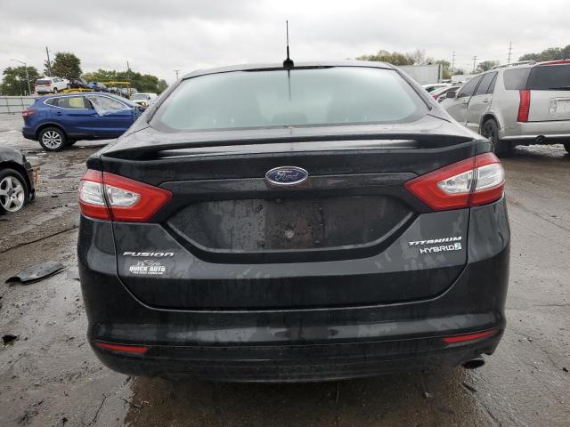 3FA6P0RUXDR281974 - 2013 FORD FUSION TITANIUM HEV BLACK photo 6