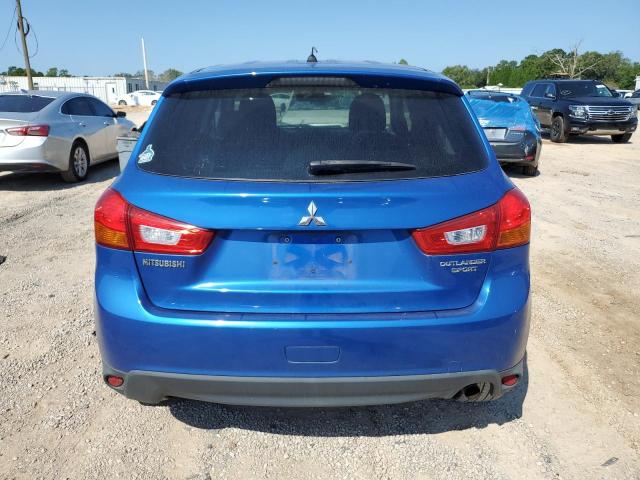 4A4AP3AU8FE024361 - 2015 MITSUBISHI OUTLANDER ES BLUE photo 6