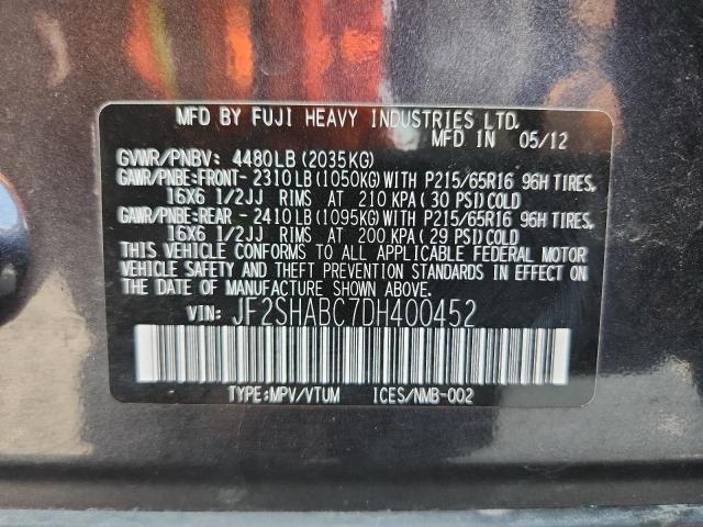 JF2SHABC7DH400452 - 2013 SUBARU FORESTER 2.5X 灰色 照片 13