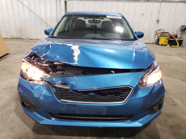 4S3GKAD63H3628125 - 2017 SUBARU IMPREZA PREMIUM PLUS BLUE photo 5