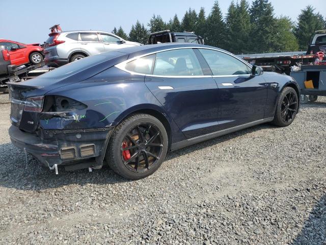 5YJSA1H10EFP47874 - 2014 TESLA MODEL S BLUE photo 3