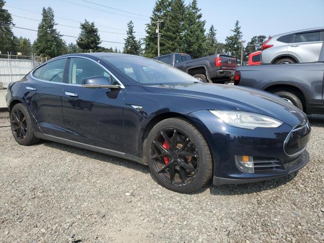 5YJSA1H10EFP47874 - 2014 TESLA MODEL S BLUE photo 4