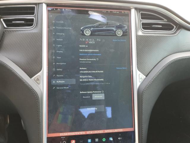 5YJSA1H10EFP47874 - 2014 TESLA MODEL S BLUE photo 9