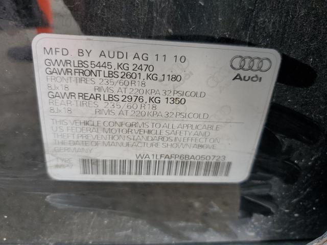 WA1LFAFP6BA050723 - 2011 AUDI Q5 PREMIUM PLUS Սև լուսանկար 13