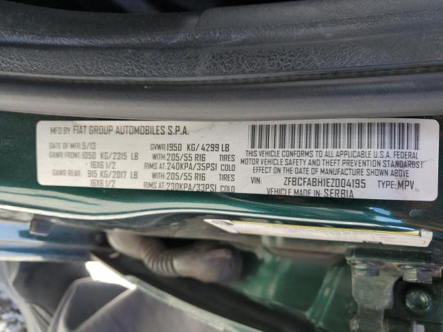 ZFBCFABH1EZ004195 - 2014 FIAT 500L EASY GREEN photo 13