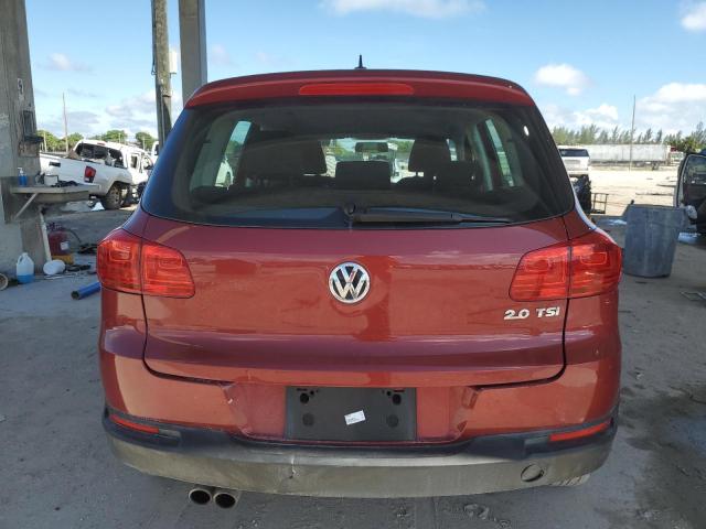 WVGAV3AXXEW050603 - 2014 VOLKSWAGEN TIGUAN S RED photo 6