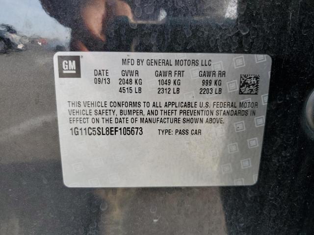 1G11C5SL8EF105673 - 2014 CHEVROLET MALIBU 1LT 黑色 照片 12