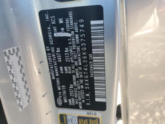 5XXGT4L36KG375749 - 2019 KIA OPTIMA LX Сұр фото 13