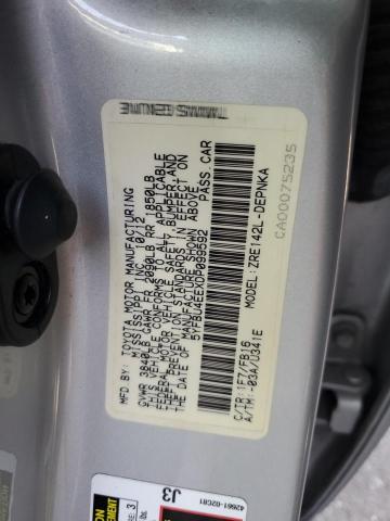 5YFBU4EEXDP099592 - 2013 TOYOTA COROLLA BASE Արծաթագույն լուսանկար 12