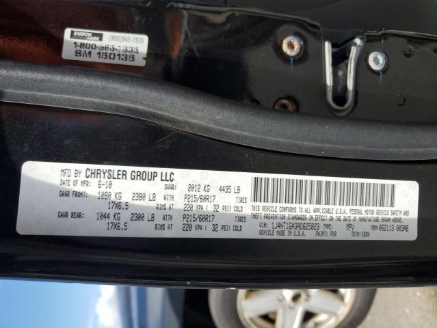 1J4NT1GA3AD625823 - 2010 JEEP PATRIOT SPORT BLACK photo 13