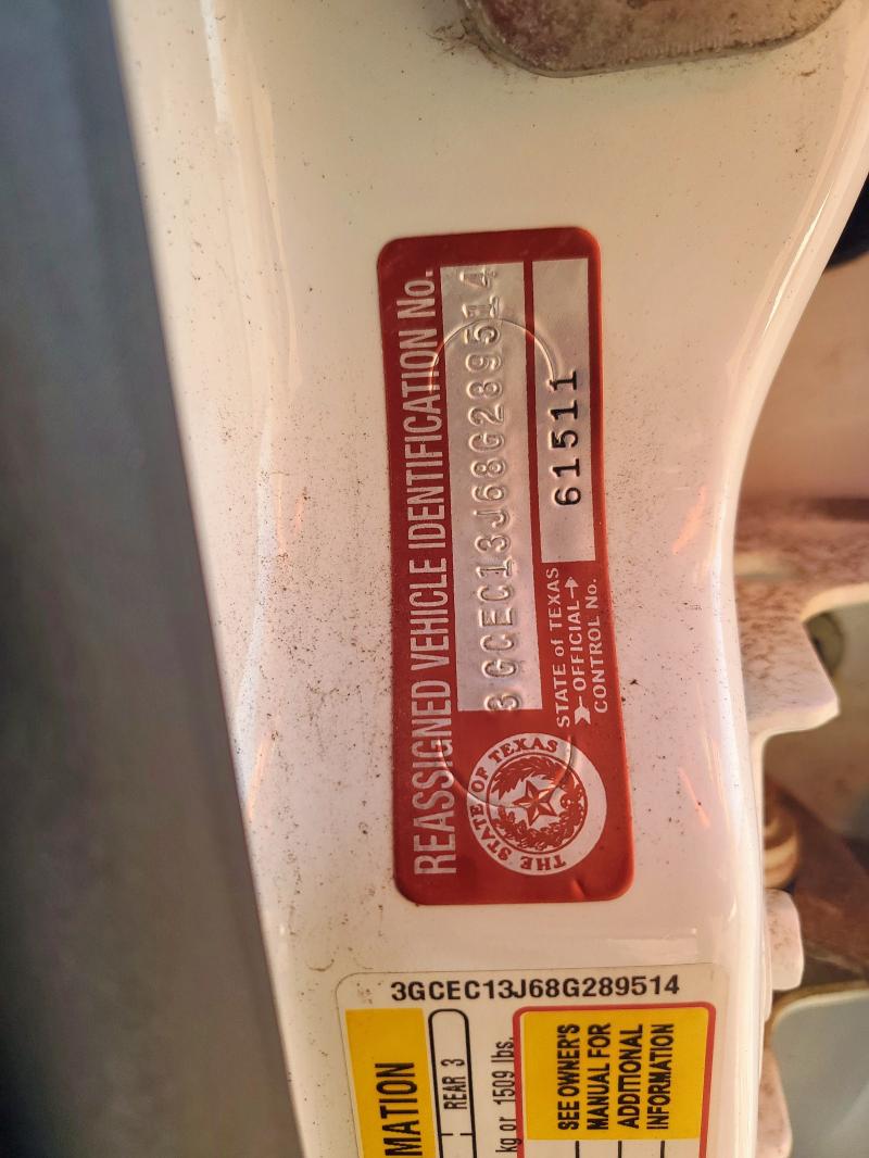 3GCEC13J68G289514 - 2008 CHEVROLET SILVERADO C1500 白色 照片 12