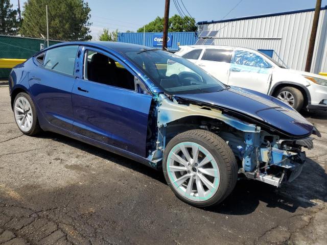 5YJ3E1EB9MF924183 - 2021 TESLA MODEL 3 Կապույտ լուսանկար 4