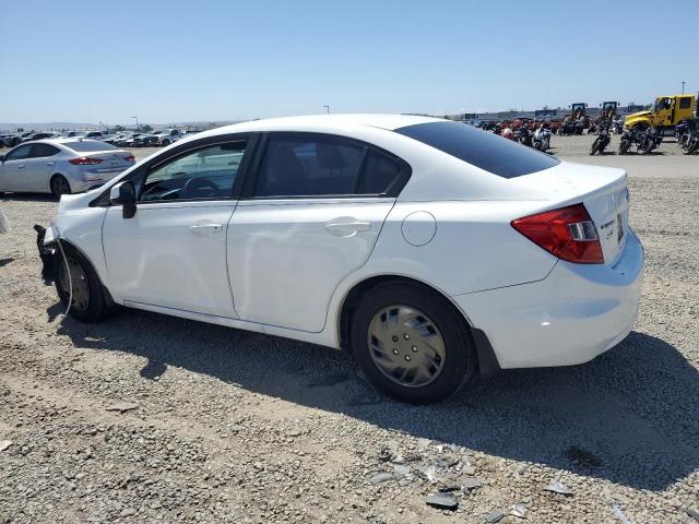 19XFB2F54CE075220 - 2012 HONDA CIVIC LX WHITE photo 2