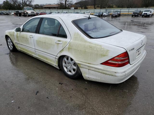 WDBNG75J51A174152 - 2001 MERCEDES-BENZ S-CLASS 500 WHITE photo 2