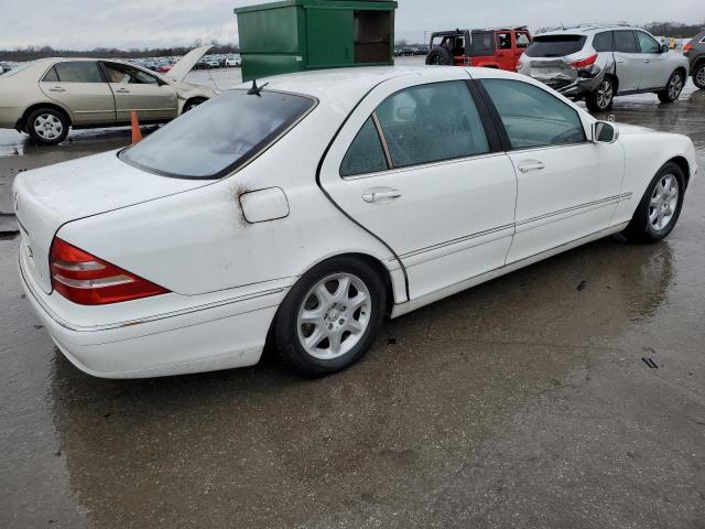 WDBNG75J51A174152 - 2001 MERCEDES-BENZ S-CLASS 500 WHITE photo 3