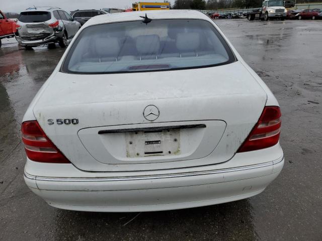 WDBNG75J51A174152 - 2001 MERCEDES-BENZ S-CLASS 500 WHITE photo 6