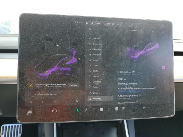 5YJ3E1EA7LF613633 - 2020 TESLA MODEL 3 WHITE photo 9