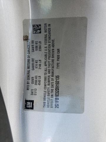 2G1FB1E32D9192135 - 2013 CHEVROLET CAMARO LT 银色 照片 12