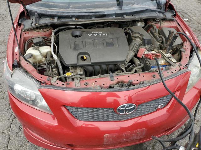 1NXBU40E49Z109286 - 2009 TOYOTA COROLLA BASE 红色 照片 11