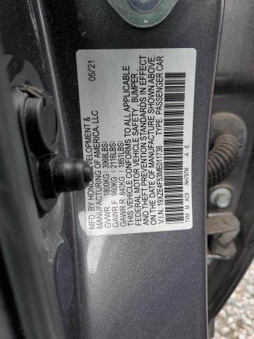 19XZE4F53ME011736 - 2021 HONDA INSIGHT EX 灰色 照片 13