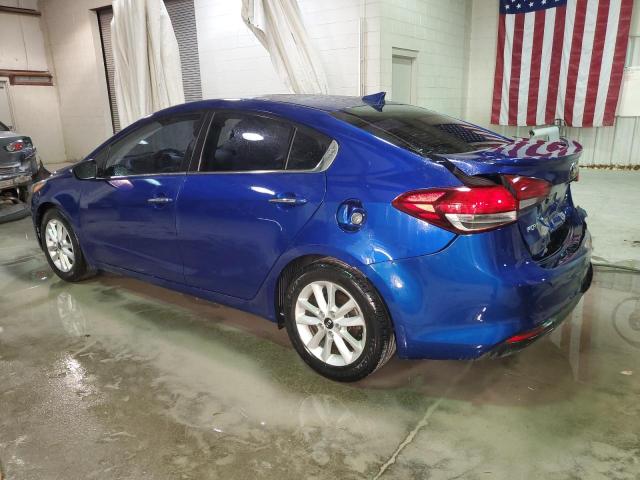 3KPFL4A72HE034299 - 2017 KIA FORTE LX BLUE photo 2