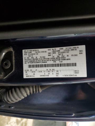 1FTEW1E59KFC39464 - 2019 FORD F150 SUPERCREW 蓝色 照片 12